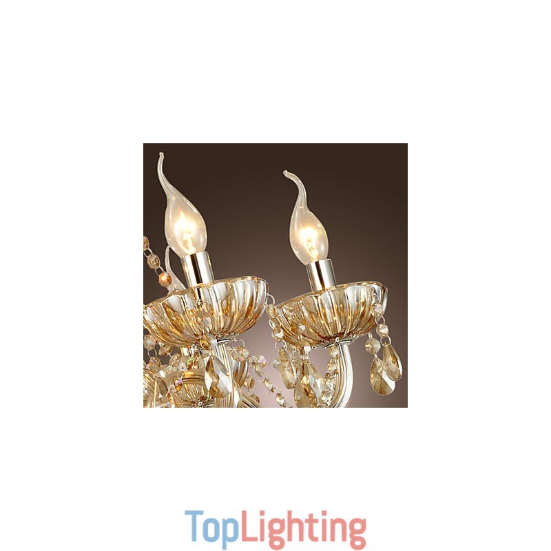 Traditional Classic Crystal Electroplated Glass Chandelier