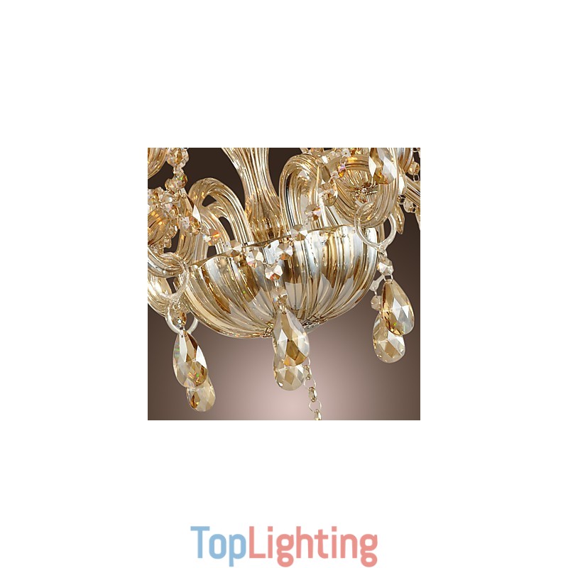 Traditional Classic Crystal Electroplated Glass Chandelier