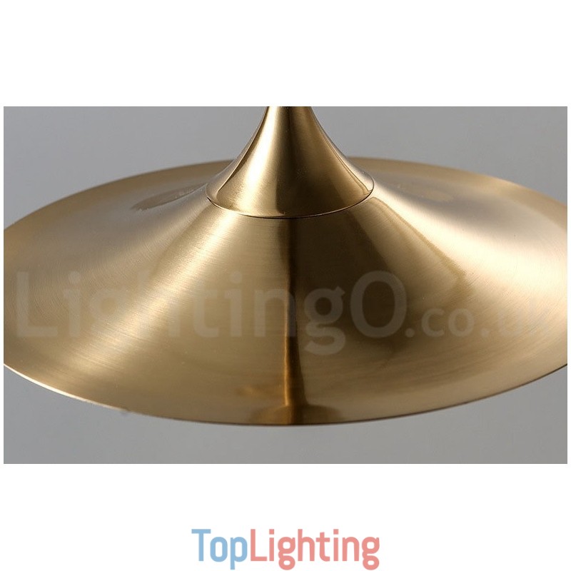 1 Light Industrial Style Gold Mini Style Electroplated Painted Finish Pendant Light with Glass Shade