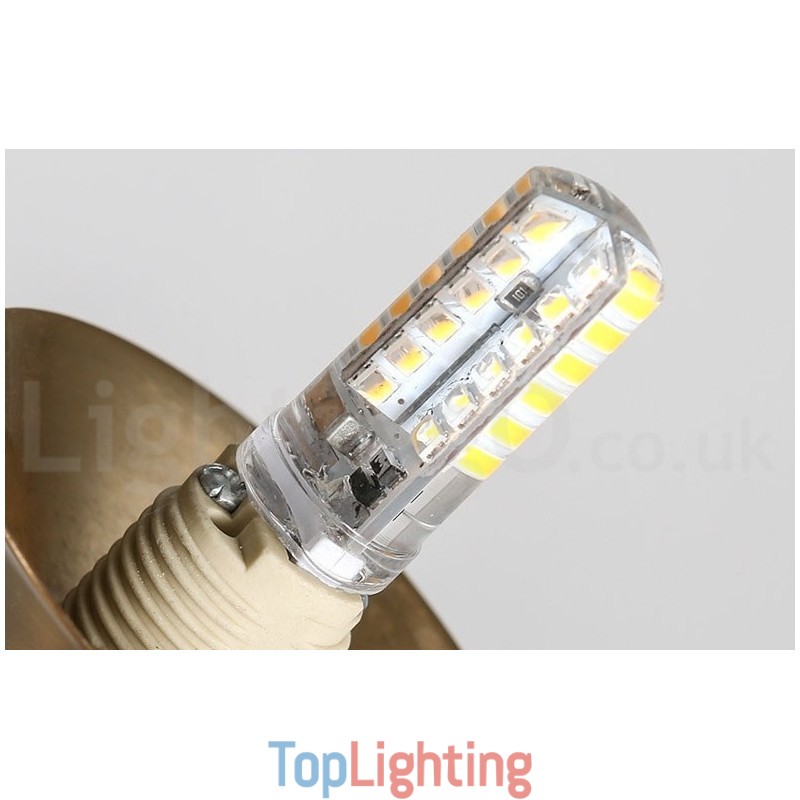 1 Light Industrial Style Gold Mini Style Electroplated Painted Finish Pendant Light with Glass Shade