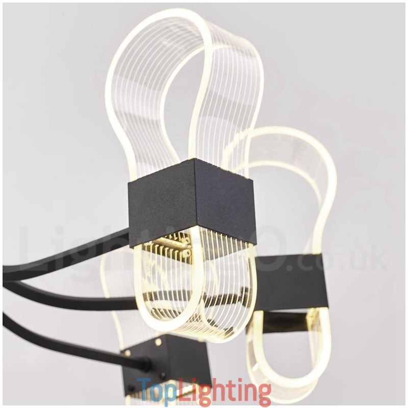 6 Light Nordic Post Modern Design Chandelier with Acrylic Shades