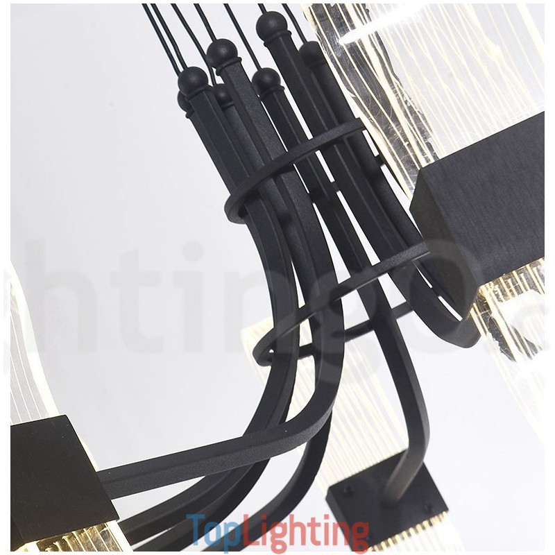 8 Light Nordic Post Modern 2021 Design Chandelier with Acrylic Shades