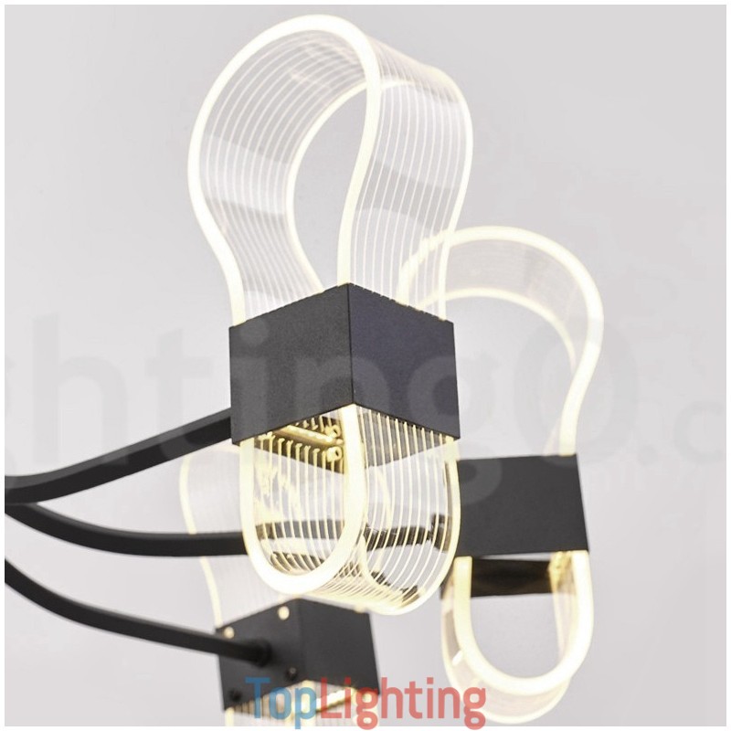 8 Light Nordic Post Modern 2021 Design Chandelier with Acrylic Shades