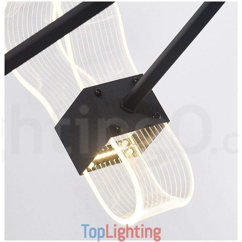8 Light Nordic Post Modern 2021 Design Chandelier with Acrylic Shades