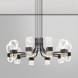 10 Light Nordic Post Modern 2021 Design Chandelier with Acrylic Shades
