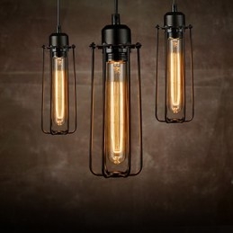 Chandelier Mini Style Rustic Lodge Retro Metal 3 Light Pendant Light