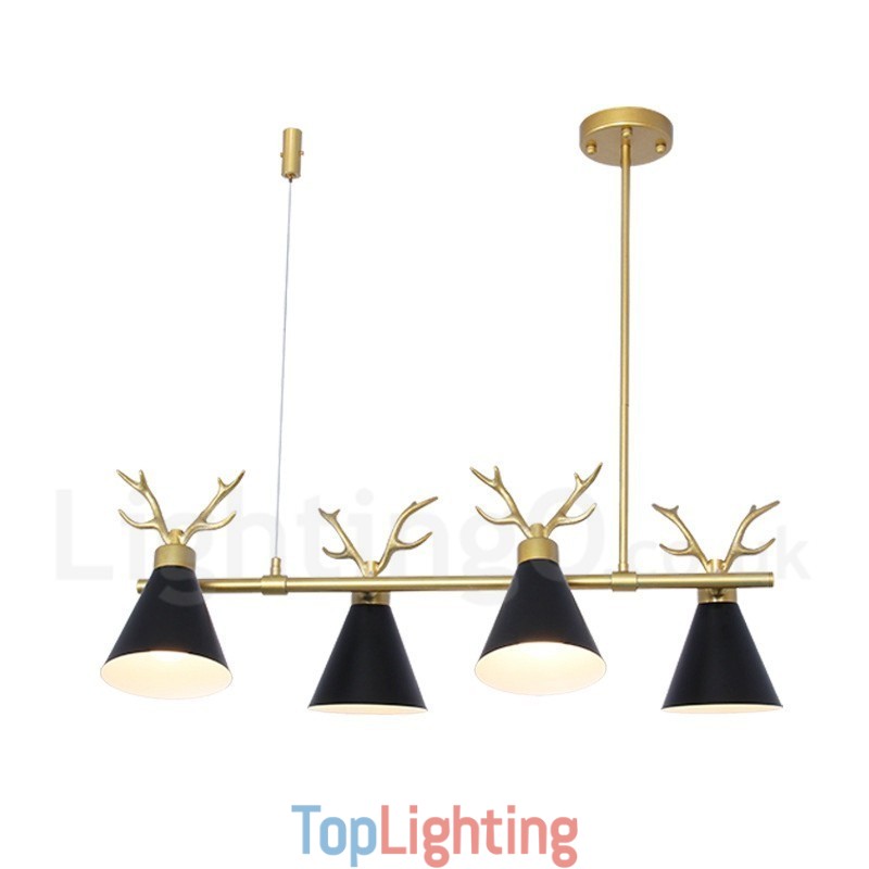4 Light Nordic Macaron Modern Antlers Chandelier