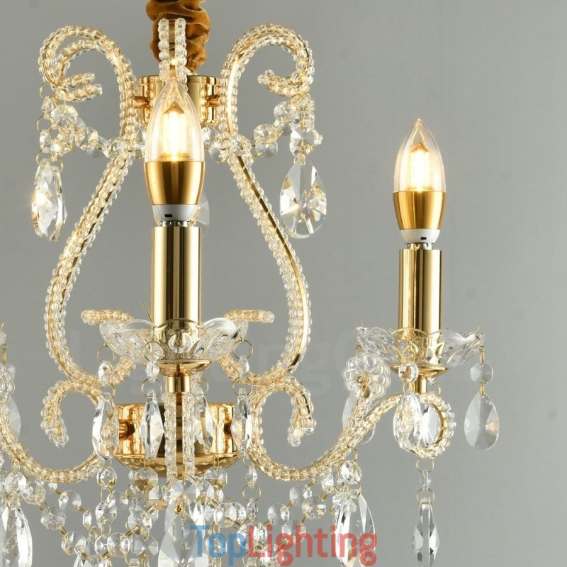 3 Light Gold Silver American Style Crystal Pendant Chandelier Light Store