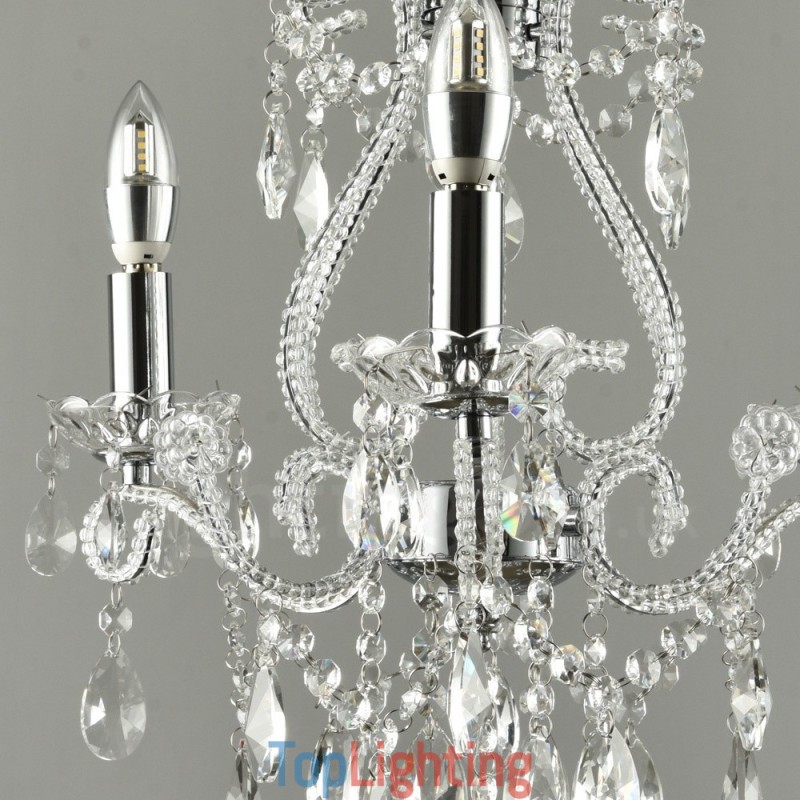 3 Light Gold Silver American Style Crystal Pendant Chandelier Light Store
