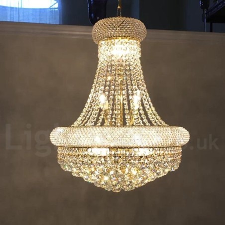 2 Tiers Round Traditional Classic K9 Crystal Metal Chandelier for 2 Tiers Round Traditional Classic K9 Crystal Metal Chandelier for