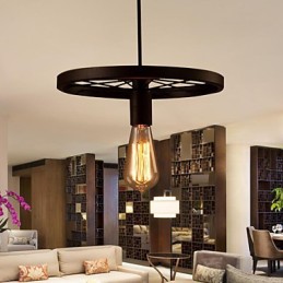 Industrial 1 light Vintage In Iron Shade Pendant Light