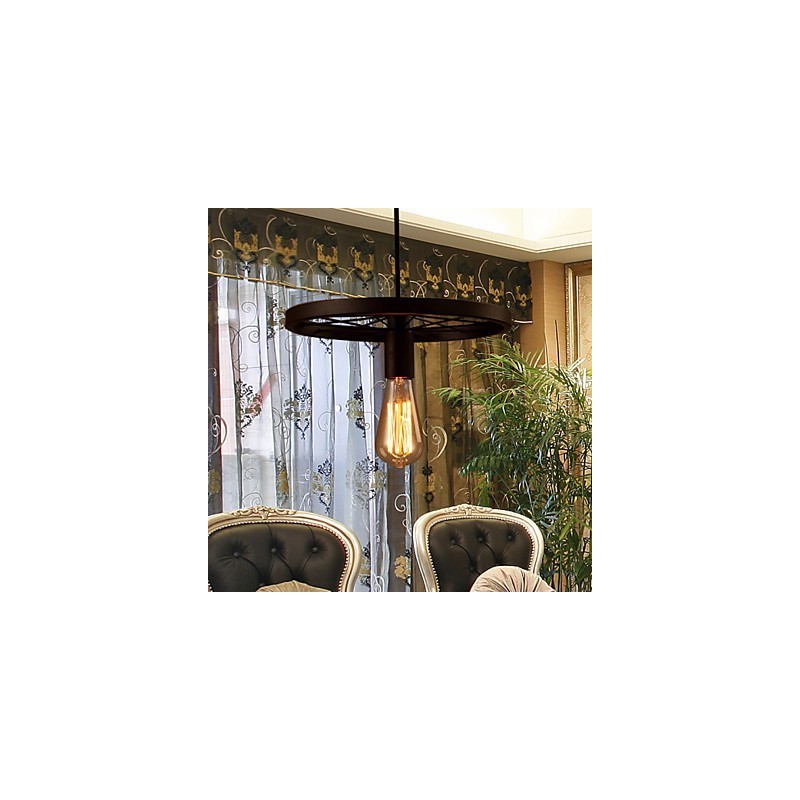 Industrial 1 light Vintage In Iron Shade Pendant Light