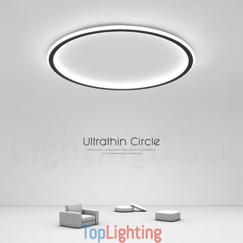 Ultra Thin Dimmable Modern Contemporary Nordic Style Flush Mount Ceiling Lights with Remote Control Also Can Be Used As Wall Light