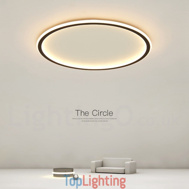 Ultra Thin Dimmable Modern Contemporary Nordic Style Flush Mount Ceiling Lights with Remote Control Also Can Be Used As Wall Light