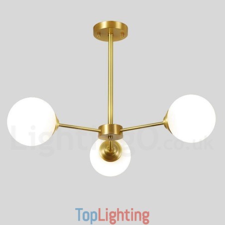 3 Light Pure Brass Northern Europe Bean Chandelier Modern Metal Molecules Pendant Light 3 Light Pure Brass Northern Europe Bean Chandelier Modern Metal Molecules Pendant Light