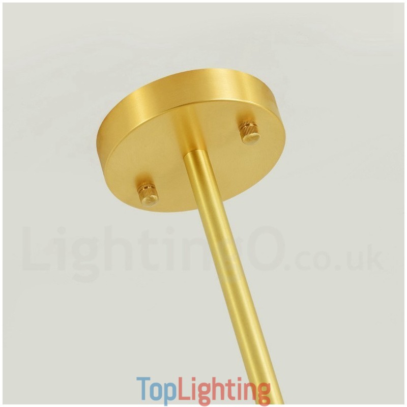 3 Light Pure Brass Northern Europe Bean Chandelier Modern Metal Molecules Pendant Light