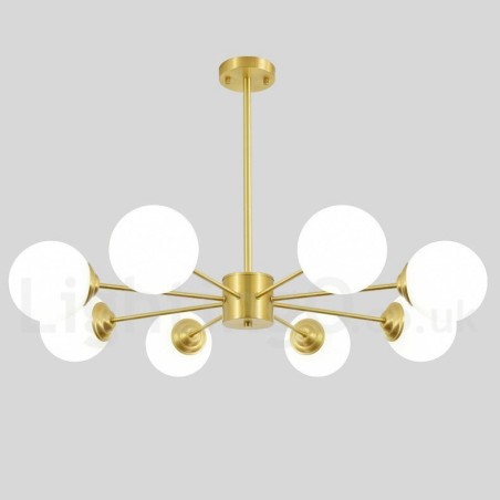 8 Light Pure Brass Northern Europe Bean Chandelier Modern Metal Molecules Pendant Light 8 Light Pure Brass Northern Europe Bean Chandelier Modern Metal Molecules Pendant Light