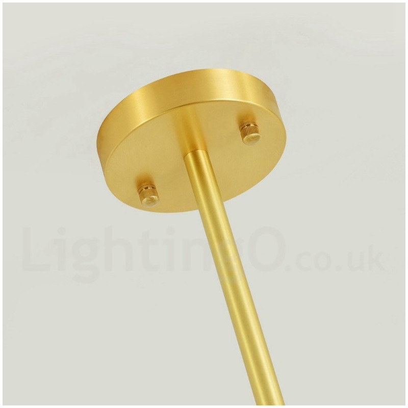 12 Light (6+6 Light) Two Tiers Pure Brass Northern Europe Bean Chandelier Modern Metal Molecules Pendant Light