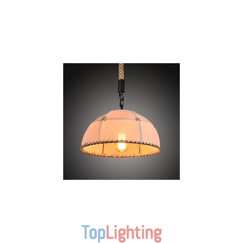 Retro handmake hemp rope countyard chandelier lamp in the industrial countryside style