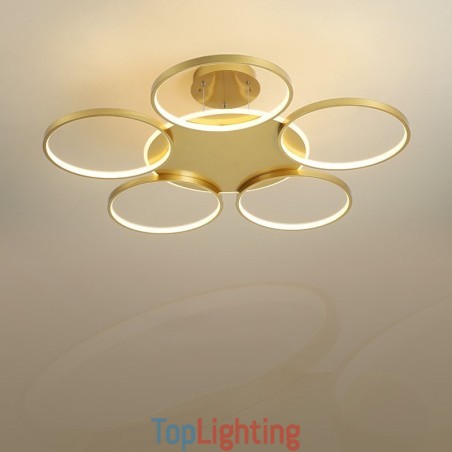 Gold Modern Contemporary Nordic Style Circle Ceiling Chandelier with Remote Control Also Can Be Used As Wall Light Gold Modern Contemporary Nordic Style Circle Ceiling Chandelier with Remote Control Also Can Be Used As Wall Light