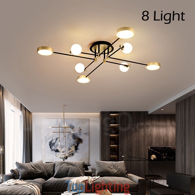 Gold Black Ceiling Modern Metal Chandelier