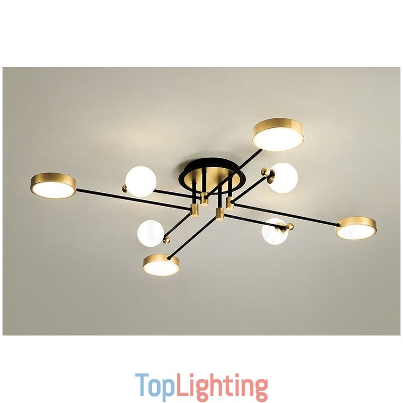 Gold Black Ceiling Modern Metal Chandelier