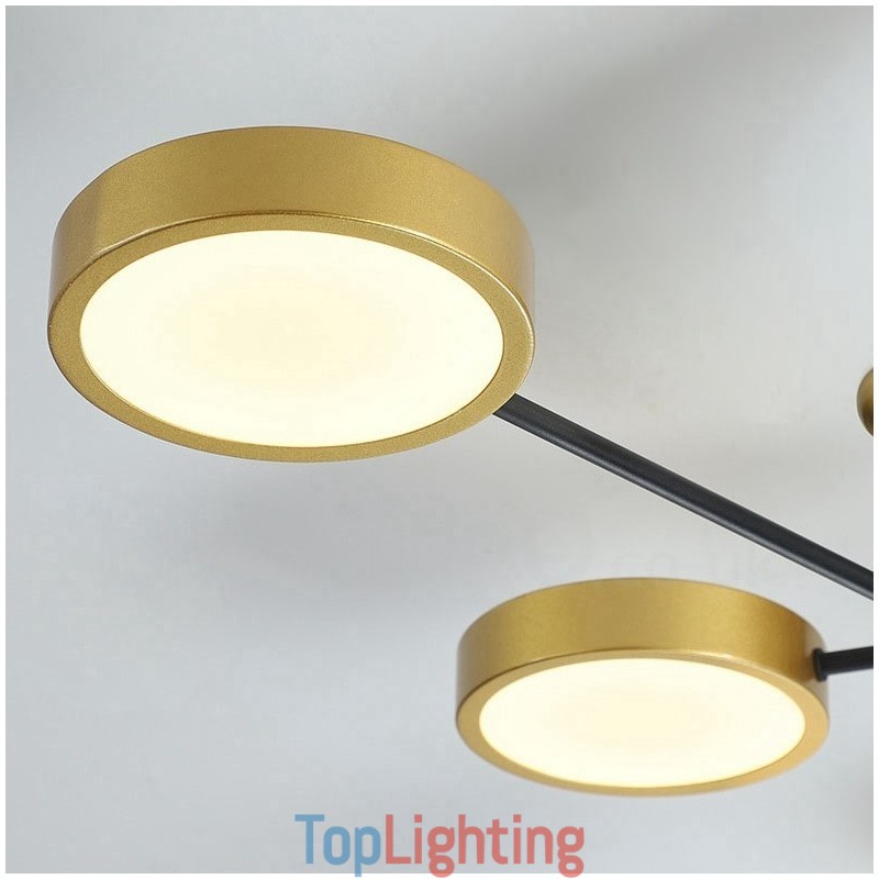 Gold Black Ceiling Modern Metal Chandelier