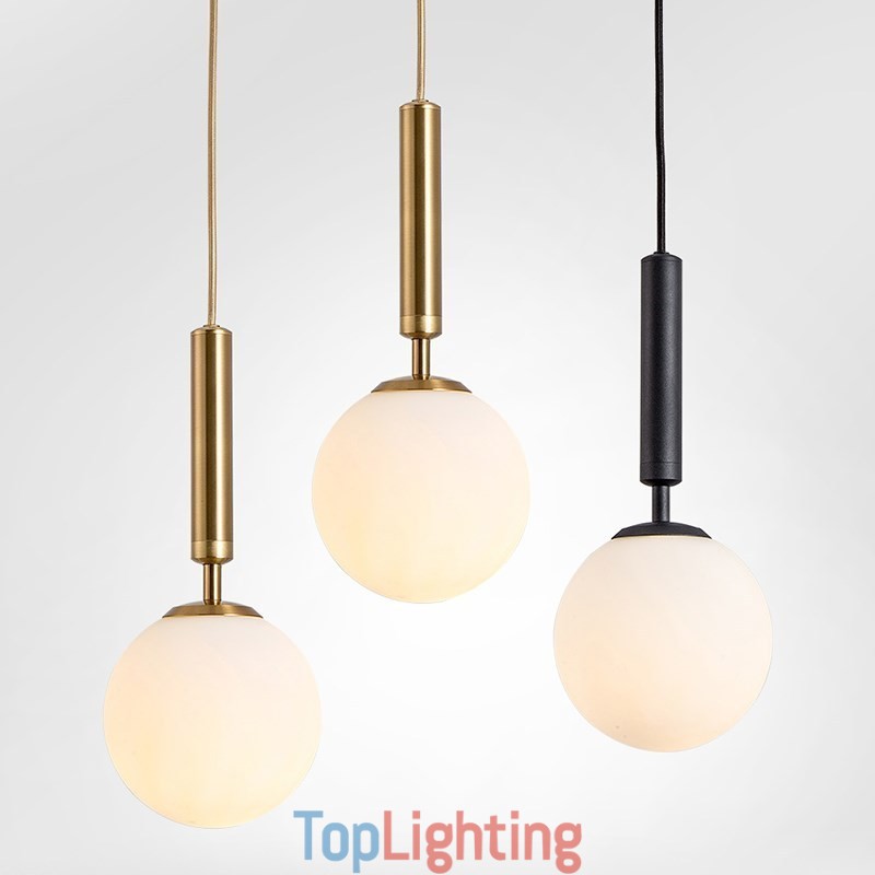 Modern Contemporary Pendant Light with Glass Shade