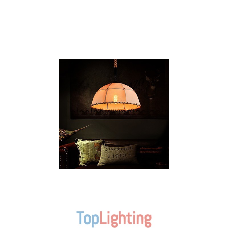 Retro handmake hemp rope countyard chandelier lamp in the industrial countryside style