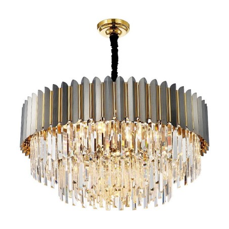 Luxury Postmodern Black and Gold Round K9 Crystal Pendant Chandelier Exhibition Hall Luxury Postmodern Black and Gold Round K9 Crystal Pendant Chandelier Exhibition Hall
