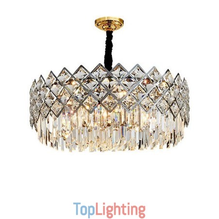 Luxury Postmodern Silver Round K9 Crystal Pendant Chandelier Luxury Postmodern Silver Round K9 Crystal Pendant Chandelier