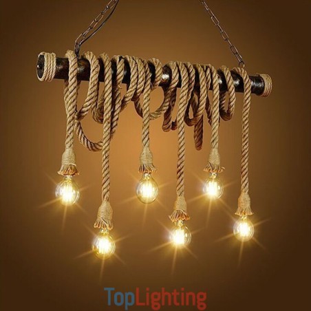 Vintage Traditional Classic Nordic Style Hemp Rope Chandelier Vintage Traditional Classic Nordic Style Hemp Rope Chandelier
