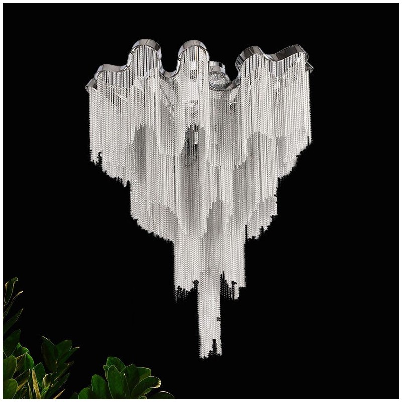 Tassels Chandelier Designer Ceiling Light Silver Gold Colour