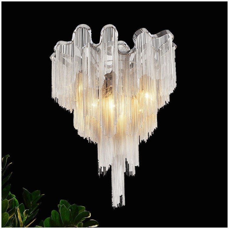 Tassels Chandelier Designer Ceiling Light Silver Gold Colour