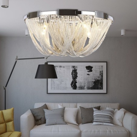 Tassels Chandelier Designer Ceiling Light Silver Gold Colour Tassels Chandelier Designer Ceiling Light Silver Gold Colour