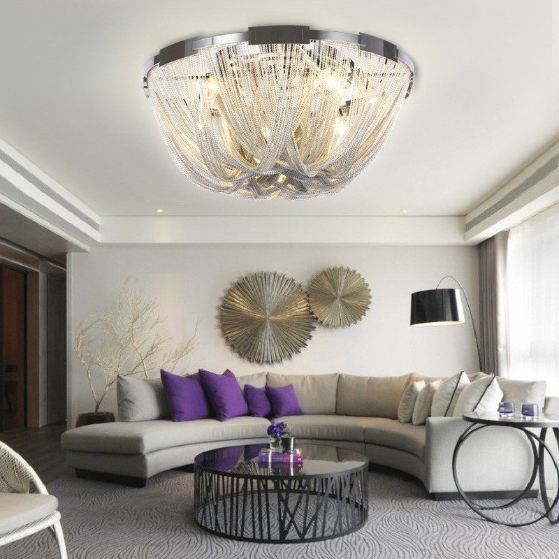 Tassels Chandelier Designer Ceiling Light Silver Gold Colour
