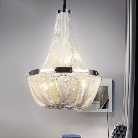 Tassels Chandelier Designer Pendant Light Silver Gold Colour Tassels Chandelier Designer Pendant Light Silver Gold Colour