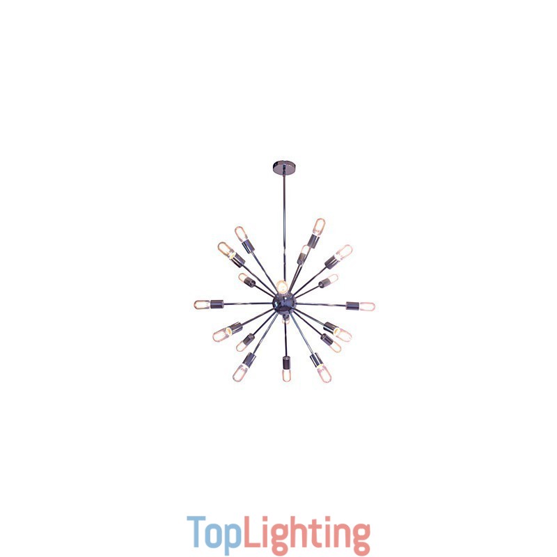 Chandelier Modern Globe Living Pendant Dining Shopping Store Night Metal Chrome