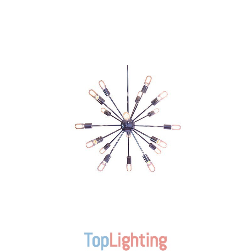 Chandelier Modern Globe Living Pendant Dining Shopping Store Night Metal Chrome