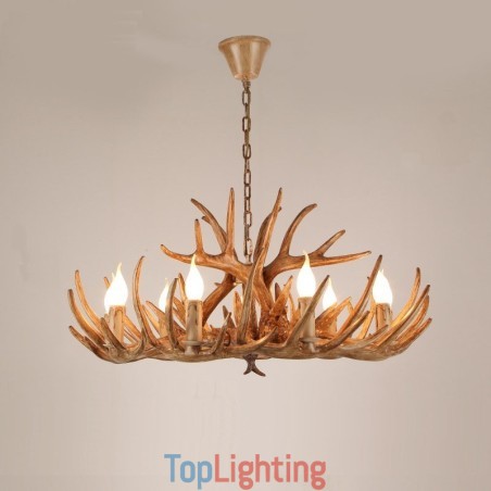 9 Light Two Tiers Rustic Artistic Retro Antler Antique Chandelier 9 Light Two Tiers Rustic Artistic Retro Antler Antique Chandelier