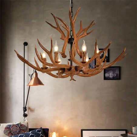 6 Light Rustic Artistic Retro Antler Antique Chandelier 6 Light Rustic Artistic Retro Antler Antique Chandelier