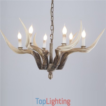 6 Light Rustic Artistic Retro Antler Antique Chandelier 6 Light Rustic Artistic Retro Antler Antique Chandelier
