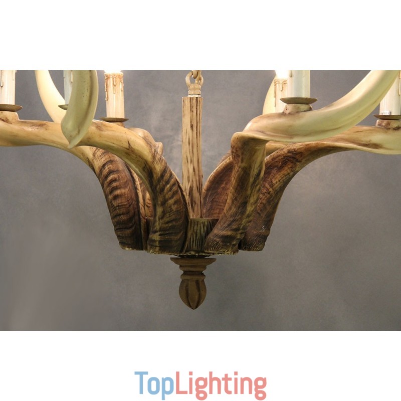 6 Light Rustic Artistic Retro Antler Antique Chandelier