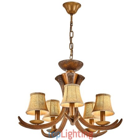 5 Light Rustic Artistic Retro Antler Antique Chandelier with Shades 5 Light Rustic Artistic Retro Antler Antique Chandelier with Shades