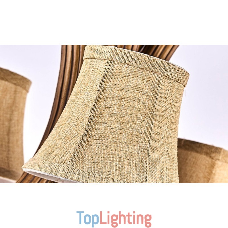 5 Light Rustic Artistic Retro Antler Antique Chandelier with Shades