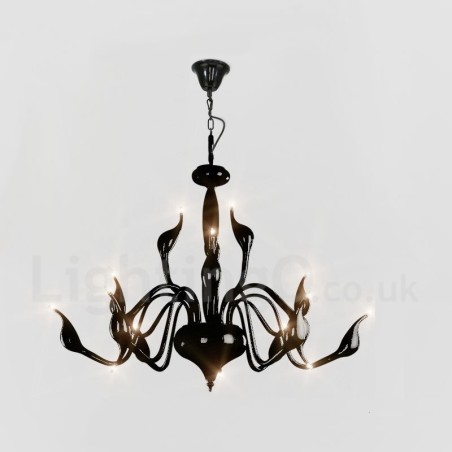 15 Light Black Modern Contemporary Electroplated Metal Chandelier 15 Light Black Modern Contemporary Electroplated Metal Chandelier