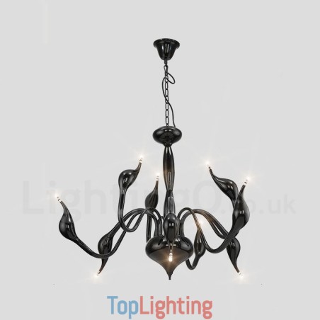 9 Light Black Modern Contemporary Electroplated Metal Chandelier 9 Light Black Modern Contemporary Electroplated Metal Chandelier