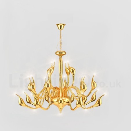 24 Lights Modern Swan Chandelier Light G4 Gold Plating 24 Lights Modern Swan Chandelier Light G4 Gold Plating