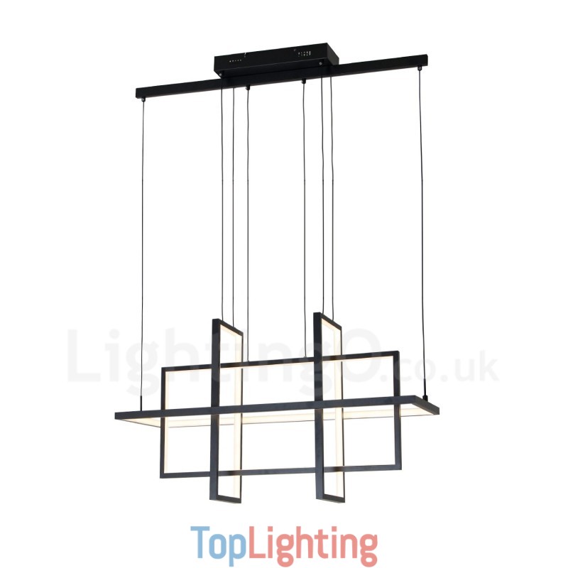 Dimmable Pendant Light Modern Design Four Rectangles