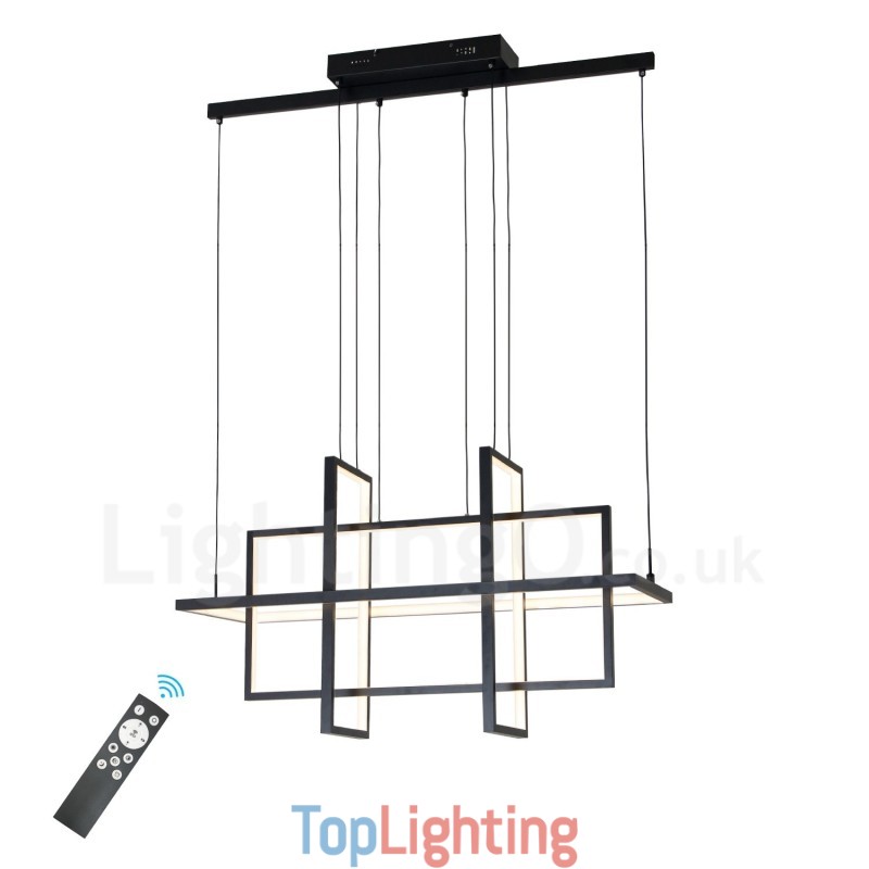 Dimmable Pendant Light Modern Design Four Rectangles